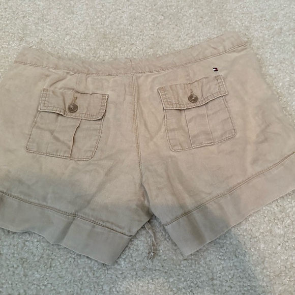 Tommy Hilfiger Linen Khaki Cargo Shorts - Picture 4 of 4